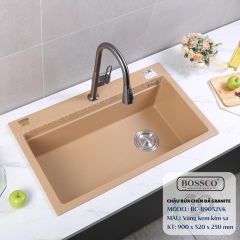 Chậu rửa chén đá BOSSCO BC-B9052VK 1 hộc