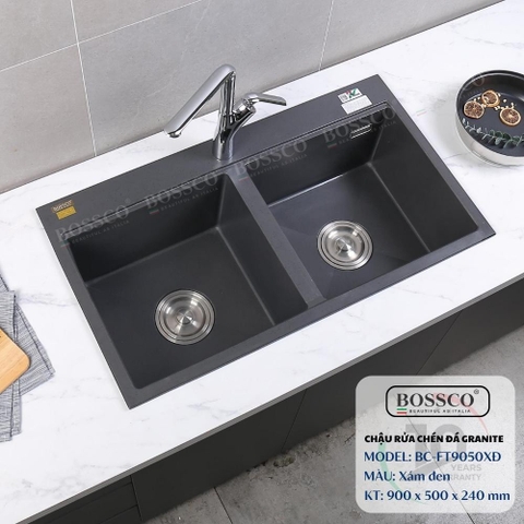 Chậu rửa chén đá BOSSCO BC-FT9050XĐ 2 hộc