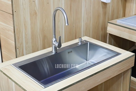 Chậu rửa chén Timo 8245 Inox 304 dài 82cm dầy 3.5mm