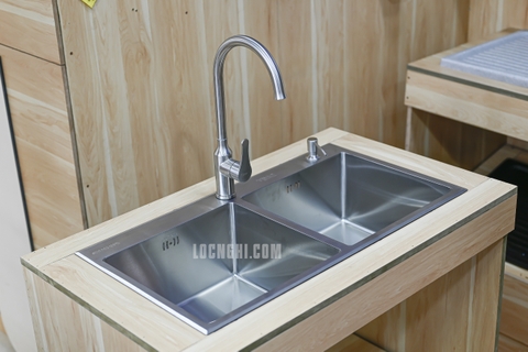 Chậu rửa chén Timo 8245 Inox 304 dài 82cm dầy 3.5mm