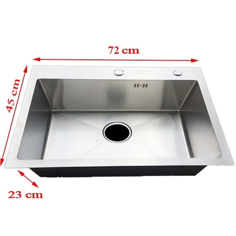 Chậu rửa chén Timo H.7245 Inox 304 dài 72cm 1 hố