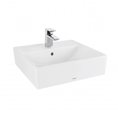 Lavabo chậu rửa mặt TOTO LT710CTR#XW đặt bàn sứ chống bám bẩn
