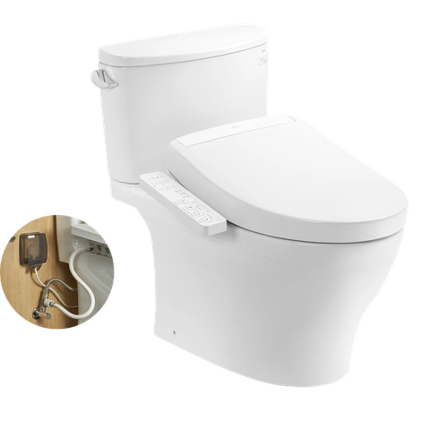 Bồn Cầu 2 Khối TOTO CS767RW24#XW kèm nắp rửa điện tử WASHLET S2- TCF33461GAA
