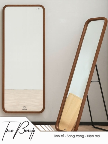 Gương GLS BF48R70 viền gỗ tần bì biến tính đứng 60x160