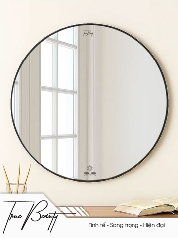 Gương GLS BF5BC80 viền nhôm tròn 60