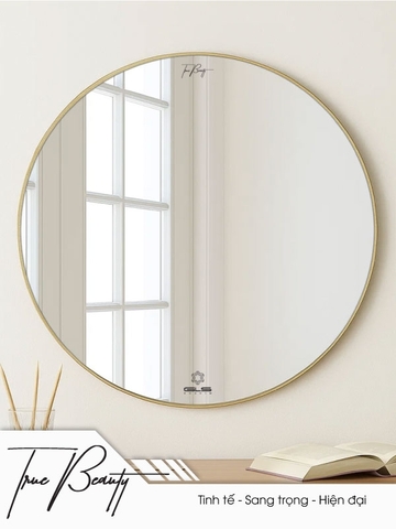 Gương GLS BF5GC80 viền nhôm tròn 60
