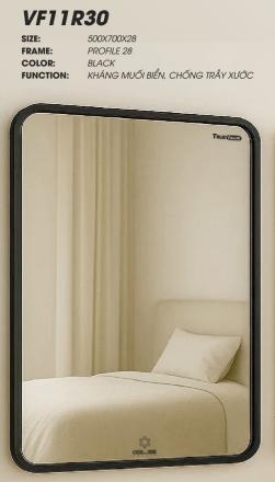 Gương GLS VF11R30 viền nhôm 50x70