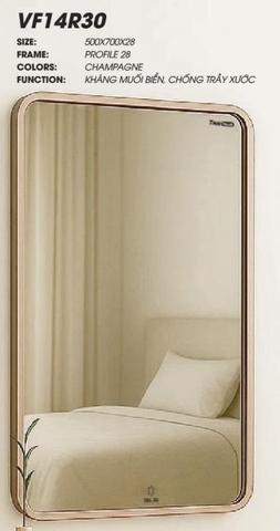 Gương GLS VF14R30 viền nhôm 50x70