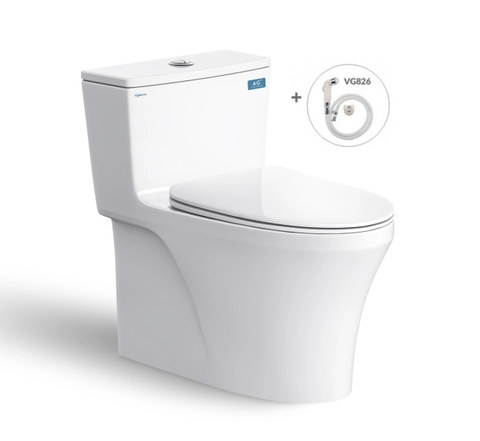 Bồn cầu 1 khối Viglacera HL2 tặng kèm xịt vệ sinh VG826 + Van VG853
