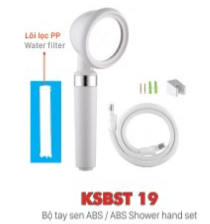 Bộ tay sen nhựa KSN KSBST19 dây nhựa