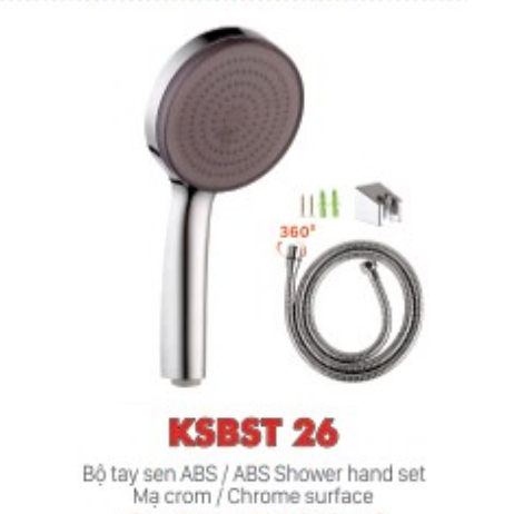 Bộ tay sen nhựa mạ cromKSN KSBST26