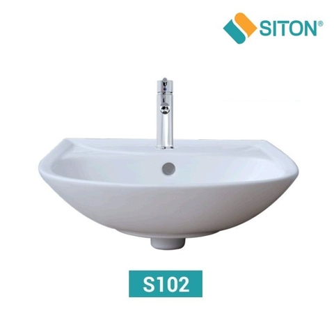 Lavabo chậu rửa mặt Siton S102 treo tường