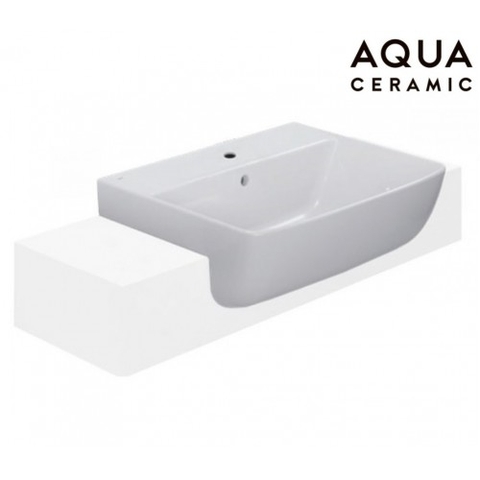 Lavabo chậu rửa mặt INAX AL-345V bán âm sứ chống bám bẩn Aquaceramic (AL345V)