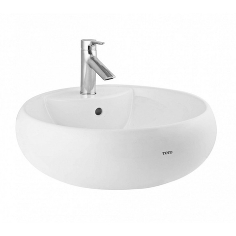 Lavabo chậu rửa mặt TOTO LT367CR#XW đặt bàn sứ chống bám bẩn