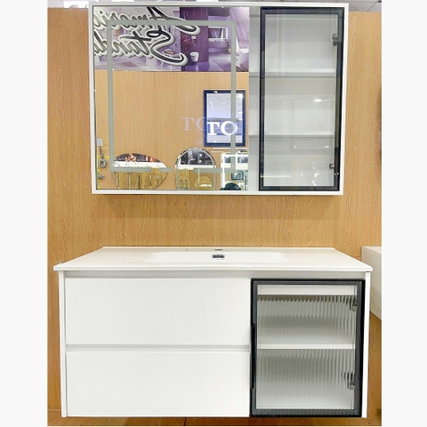 Bộ Lavabo tủ BN KZ88T ngang 100 cm gương hộp led