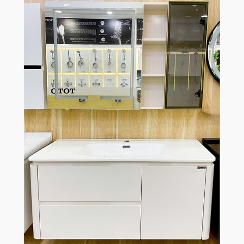 Bộ Lavabo tủ BN LN03 ngang 100 cm gương hộp led