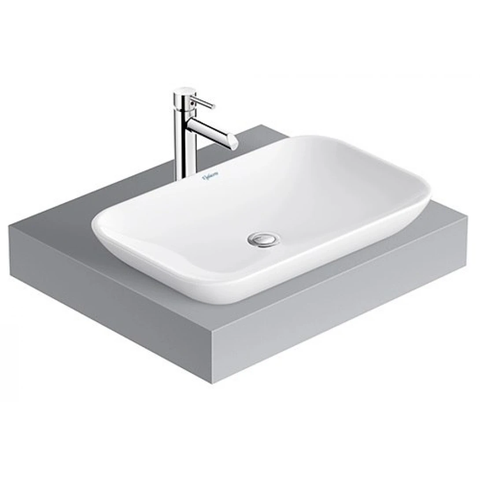 Lavabo chậu rửa mặt Viglacera V28 bán âm dương vành