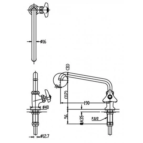 Vòi Rửa Nước Lạnh Inax LF-14-13 (LF1413) Gắn Chậu