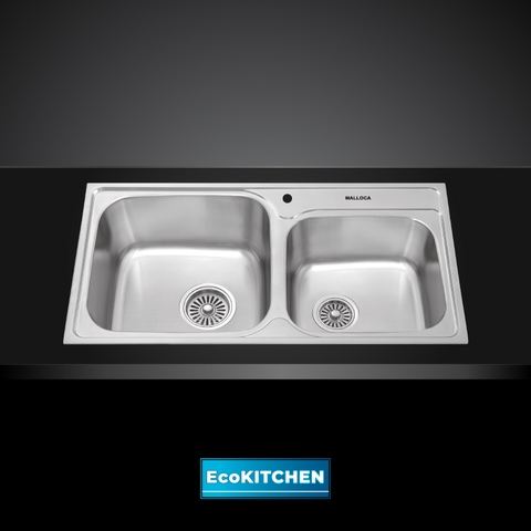 Chậu rửa chén inox Malloca MS 1011 NEW dài 85cm EcoKitchen