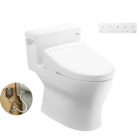 Bồn Cầu Điện Tử TOTO MS188VKW25#XW  kèm nắp rửa điện tử WASHLET S5- TCF34461GAA