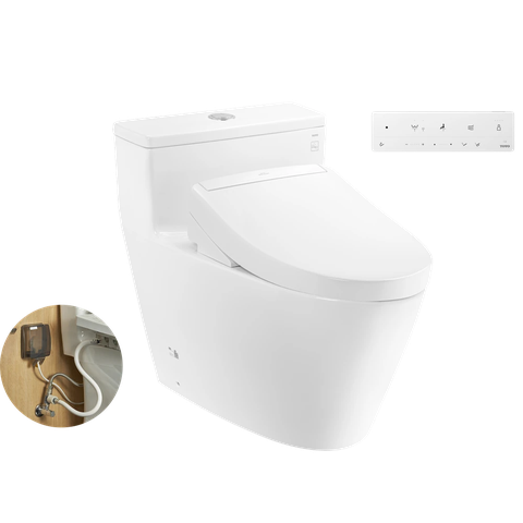 Bồn cầu 1 khối TOTO MS625DW25#XW kèm nắp rửa điện tử WASHLET S5- TCF34461GAA