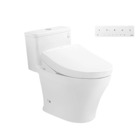 Bồn cầu 1 khối TOTO MS857CDW25#XW kèm nắp rửa điện tử WASHLET S5- TCF34461GAA
