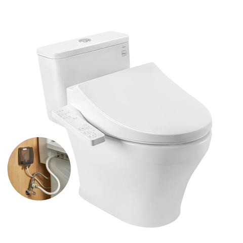 Bồn cầu 1 khối TOTO MS857DW26#XW kèm nắp rửa điện tử WASHLET S1- TCF23661GAA