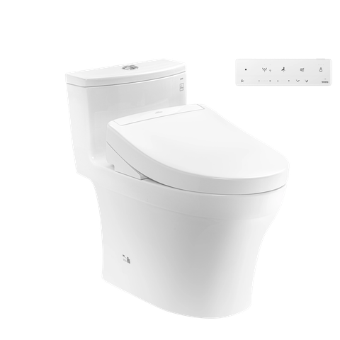 Bồn cầu 1 khối TOTO MS885CDW25#XW kèm nắp rửa điện tử WASHLET S5- TCF34461GAA