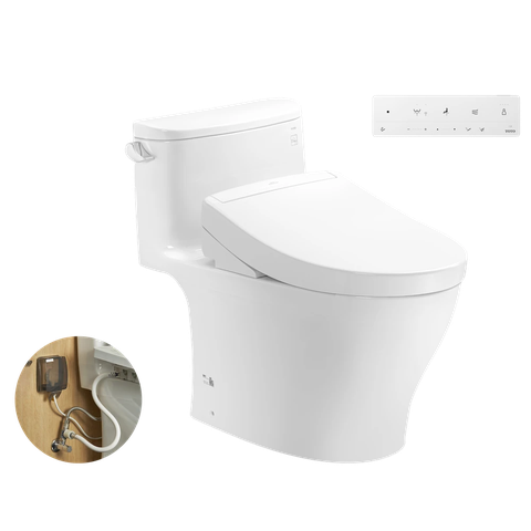 Bồn cầu 1 khối TOTO MS887RW25#XW kèm nắp rửa điện tử WASHLET S5- TCF34461GAA