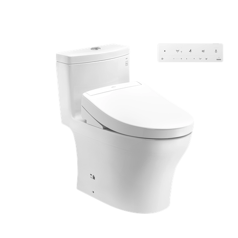 Bồn cầu 1 khối TOTO MS889CDRW25#XW kèm nắp rửa điện tử WASHLET S5- TCF34461GAA