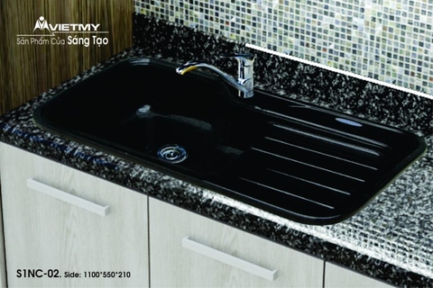 Chậu rửa chén Việt Mỹ S1NC-02 đá nhân tạo 3 màu