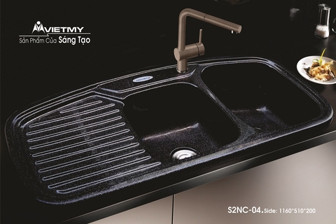 Chậu rửa chén Việt Mỹ S2NC-04 đá nhân tạo 3 màu