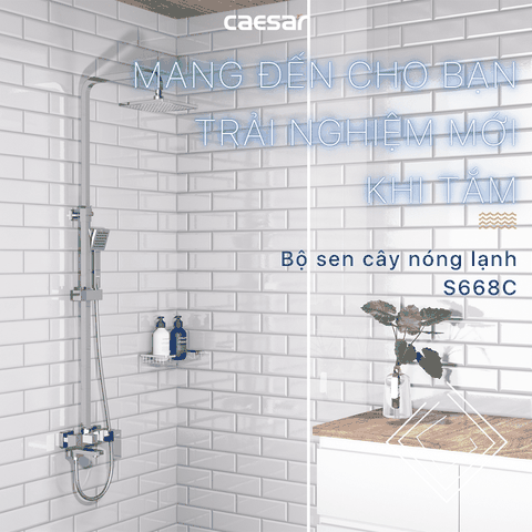 Cây sen tắm Caesar S668C nóng lạnh
