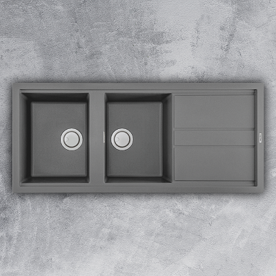 Chậu rửa chén đá Malloca TITANIUM K-50073 dài 1m16