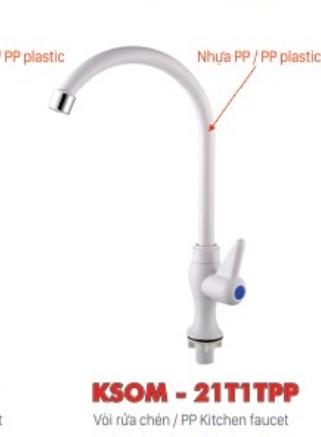 Vòi chậu rửa chén KSN KSOM-21T1TPP nước lạnh