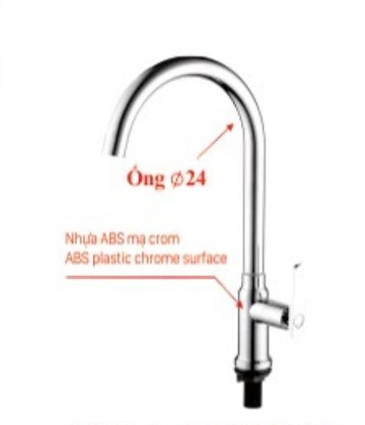 Vòi chậu rửa chén KSN KSOM-27T5XICN nước lạnh