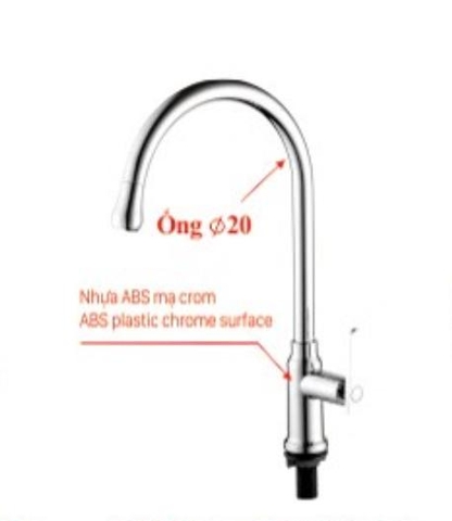 Vòi chậu rửa chén KSN KSOM-28T5XICN nước lạnh