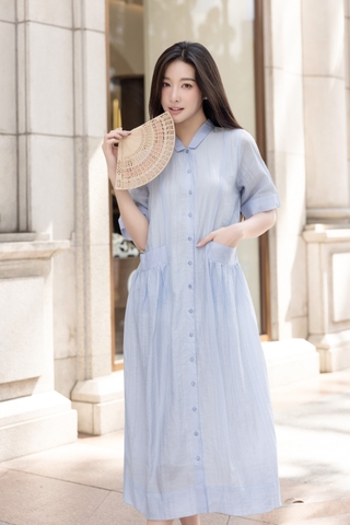 Đầm Dáng Dài Chất Liệu Vải Tơ Swanlake - D11382LW02
