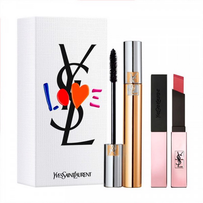 Set Quà Tặng YSL Love Mascara & Lipstick YSL Slim Glow Matte 203 Restricted Pink