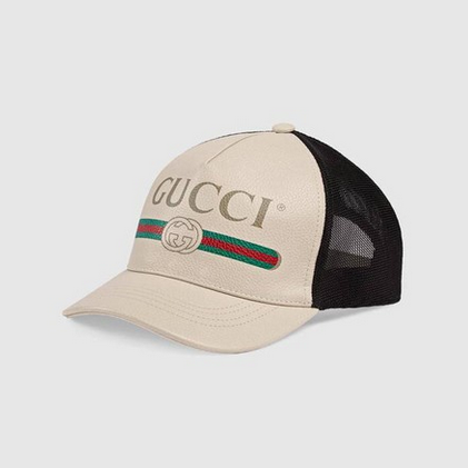 Mũ Gucci Print Leather Baseball Hat Size L M S XL