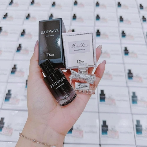 Set nước hoa Dior mini ( Sauvage EDP 10mL + Miss Dior EDP 5mL)