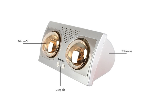 Đèn sưởi nhà tắm TIROSS 2 bóng 550W TS9291