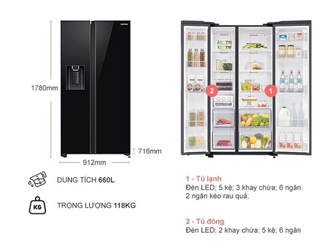 Tủ lạnh Samsung RS64R53012C/SV