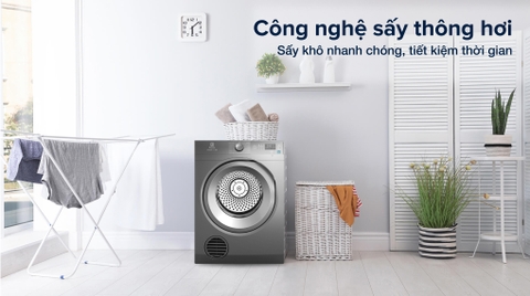 Máy sấy thông hơi Electrolux 8.5 kg EDV854N3SB Mới 2022