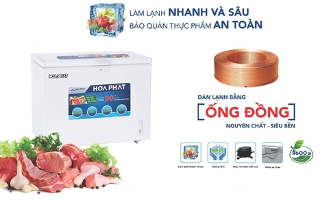 Tủ đông Hòa Phát 252l 1 ngăn dàn đồng HPF AD6252