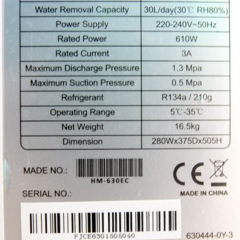 Máy hút ẩm dân dụng FujiE HM-630EC