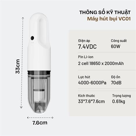 Máy hút bụi cầm tay FUJIHOME VC01