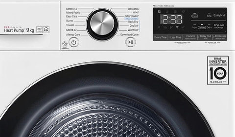 Máy sấy quần áo LG Inverter 9 kg DVHP09W