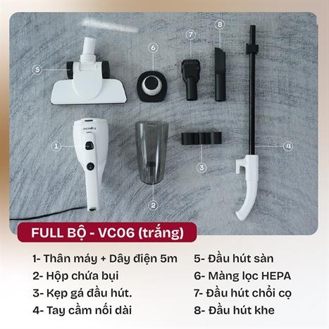 Máy hút bụi cầm tay Fujihome VC06