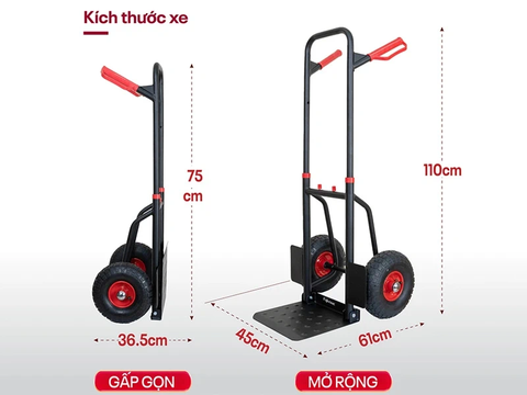 Xe kéo đẩy hàng 2 bánh gấp gọn Fujihome CC6300